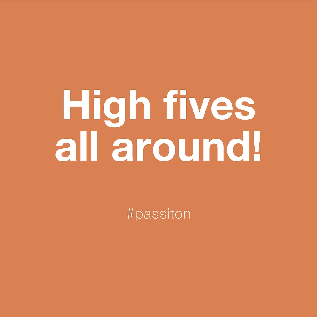 High fives all around!